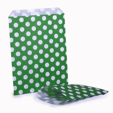 50x Polka Dot Candy Paper Wedding Favour Bags - ZYBUX